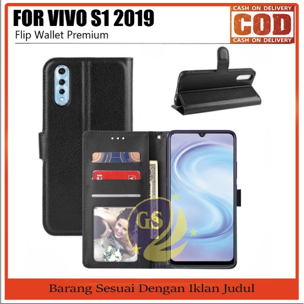 Flip Case VIVO S1 V17 V11 Pro V9 V7 PLUS Y19 Y91 Y93 Y95 Y1S Y91C Y71 Y81 Y83 Leather Cover Wallet Kulit