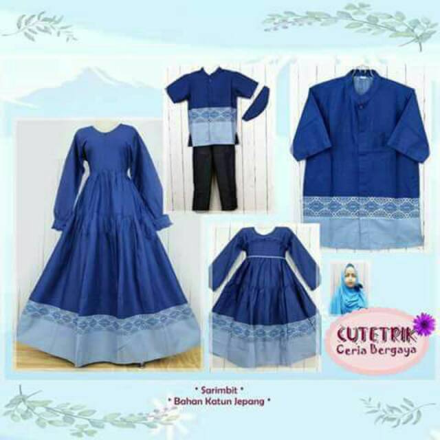 Sarimbit keluarga Cutetrik batik biru