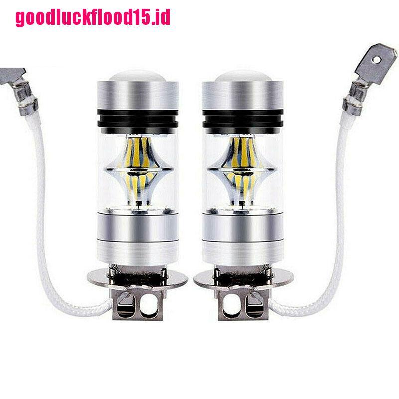 (LUCKID) Lampu Kabut Depan Mobil LED H3 100W 12 / 24V