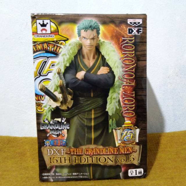 DXF Zoro 15th Anniversary ORI Banpresto PVC Figure GLM Zoro Grandline Men DX One Piece
