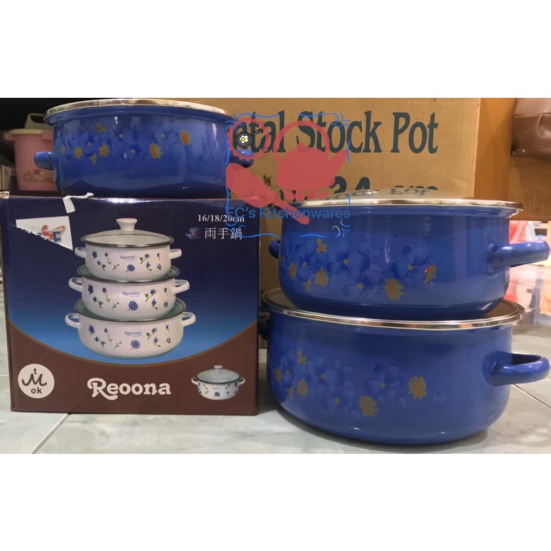 Viral Panci Warna Enamel Susun 3 16/20