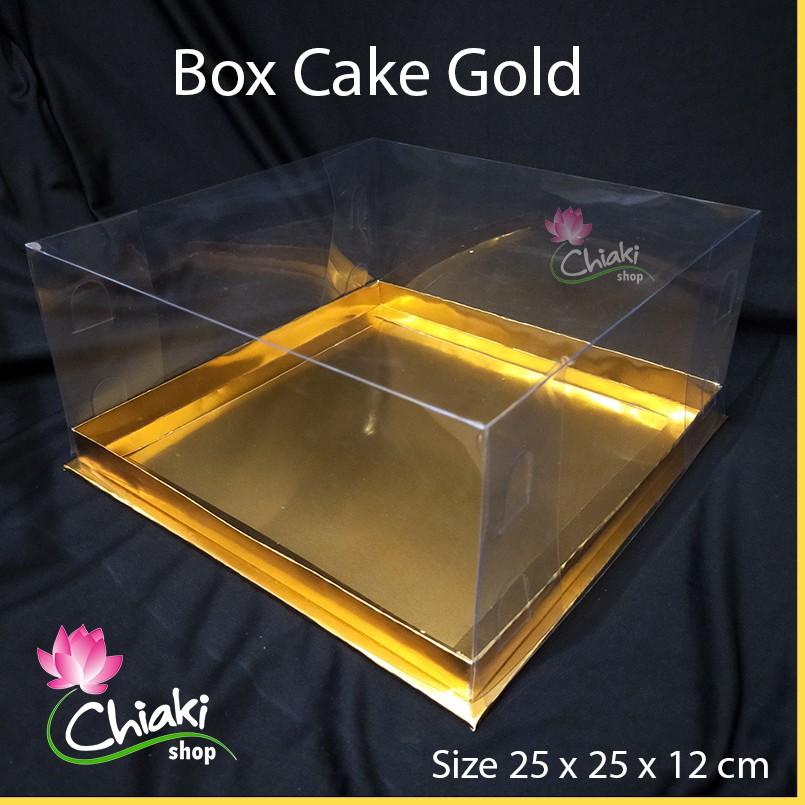

[KODE MCFTP] Box Mika GOLD Uk 25 x 25 x T. 12 cm Cupcake isi 9 Cake Pudding Tart Dus Emas Karton Tebal CHIAKI