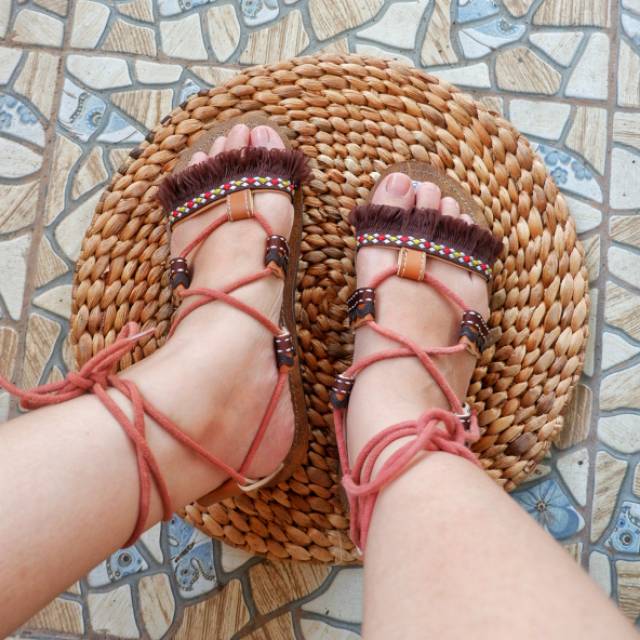 Bohemian glady choco / sandal pantai / sandal santai / sendal lucu