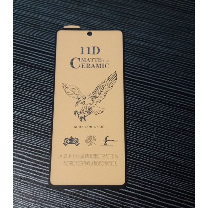 XIAOMI NOTE 9 PRO TERBARU TEMPERED GLASS MATE CERAMICS FLIM ANTI PECAH ANTI MINYAK ANTI LECET 100% (BY TA)