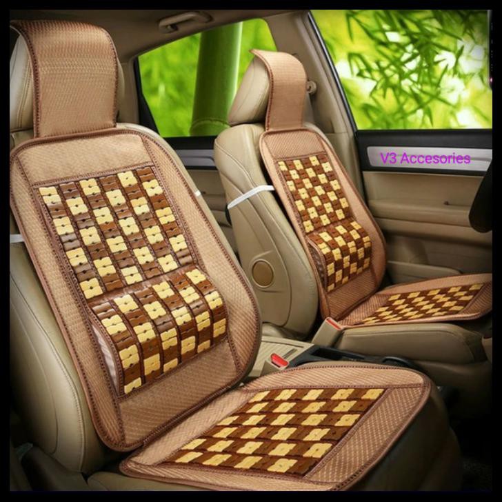 Alas Duduk Jok Mobil Bambu Dadu