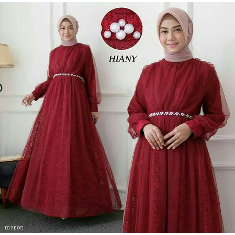 GAMIS HIANY BROKAT CORNELLI KOMBI TULLE HALUS