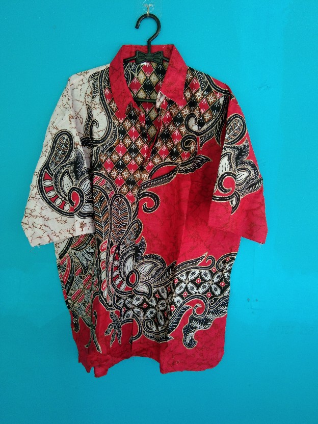 Terlaris Kemeja Batik Lengan Pendek Hrb030 Modern Halus Tulis Gus Azmi Syubbanul Wathon Seragam 5l