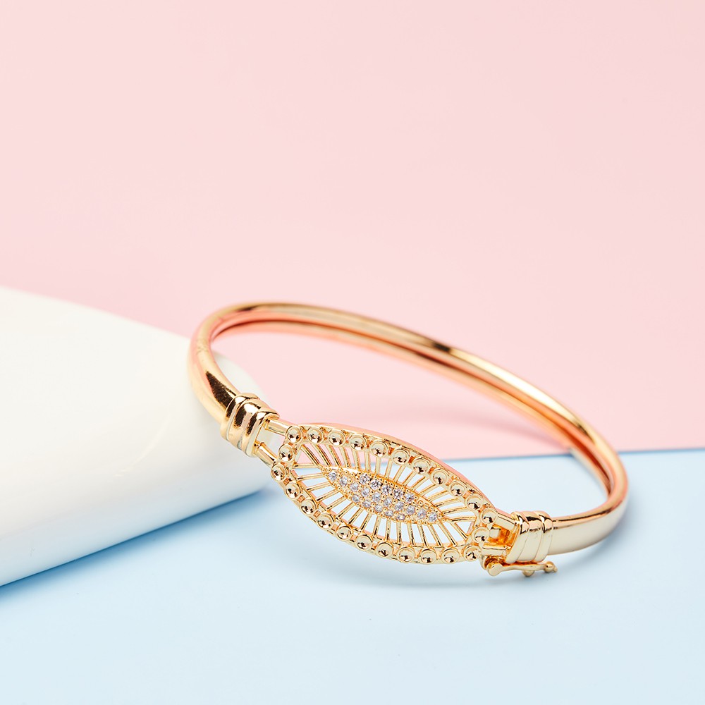 Y068 Gelang wanita dewasa.gelang tangkai motiv oval-1