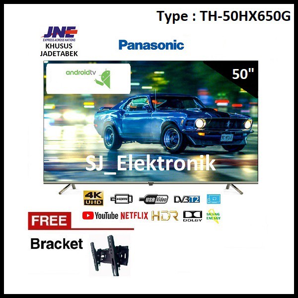 Free Braket LED TV Panasonic 50 Inch TH-50HX650G / 50HX650 UHD 4K AndroidTV 9.0