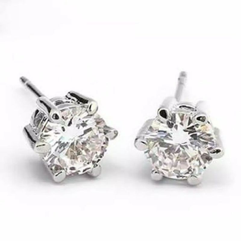 Fourfashion Anting Titanium Anti Karat Selamanya Permata Microzirconia Berkilau Sekali AT09