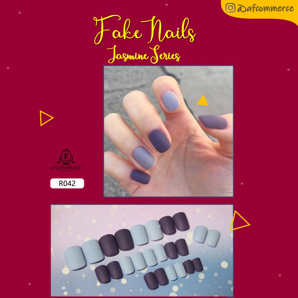 KUKU PALSU KARAKTER PRINTED NAILS JASMINE SERIES R0042