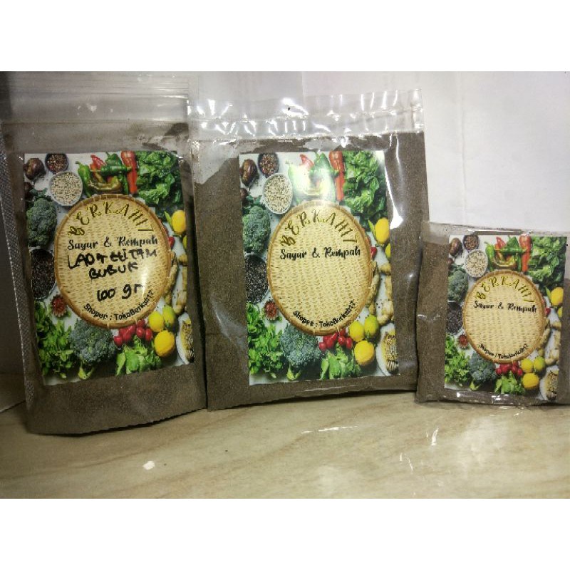 

lada hitam bubuk 100gr / bubuk lada hitam 100gr / ground black pepper 100gr / lada hitam murni / JSR