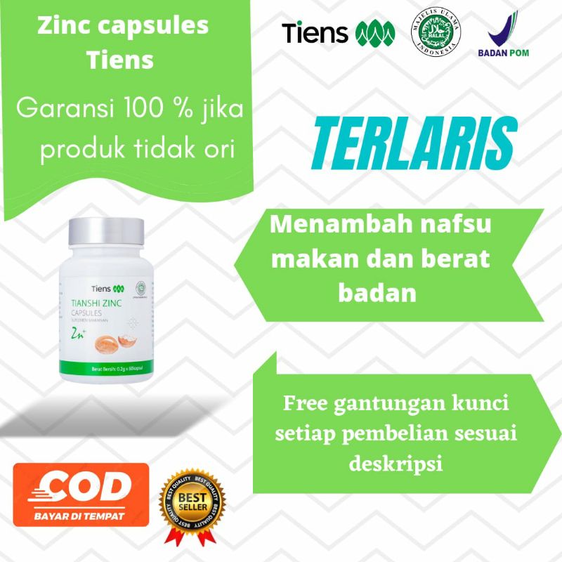 Tiens Penggemuk Badan zinc Capsul Ecer Original