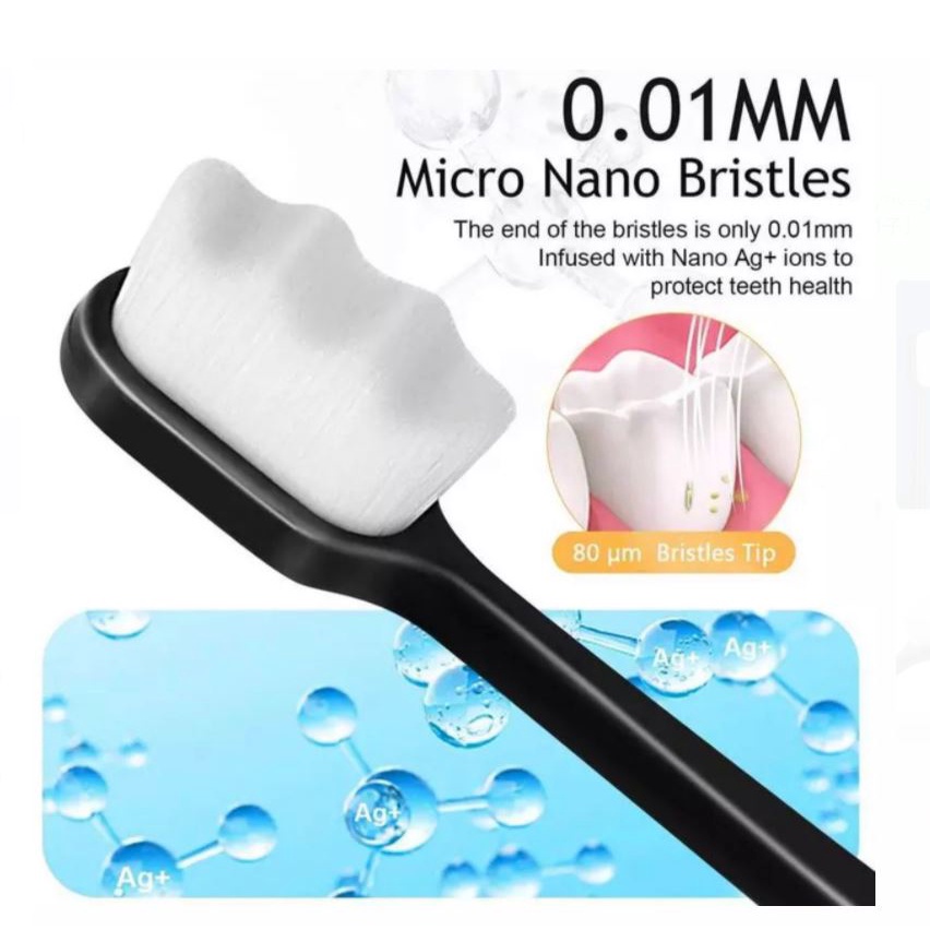 Sikat Gigi Bulu Lembut Bulu Nano Micro Lembut Gaya/Tootbrush Micro Brush Untuk Dewasa