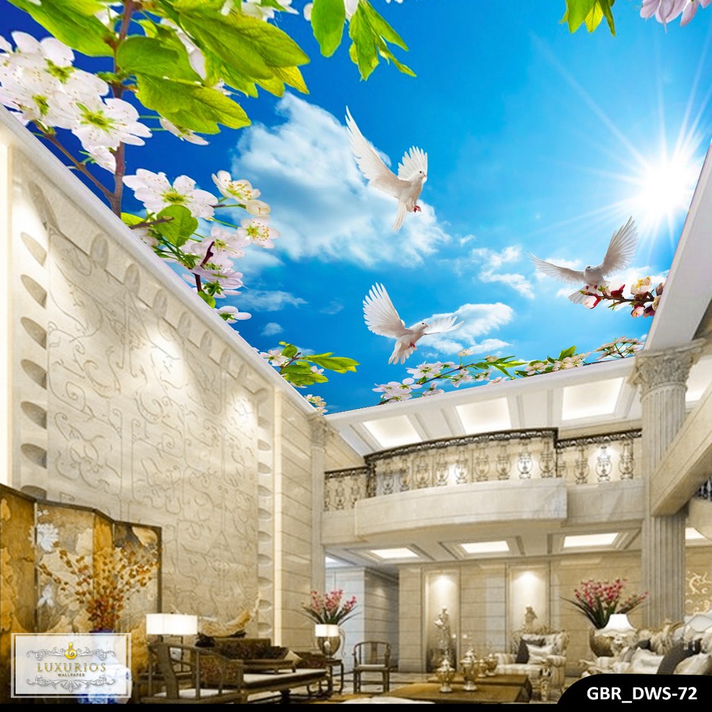 WALLPAPER 3D CUSTOM PLAFON WALLPAPER CUSTOM PLAFON CERAH WALLPAPER ATAP  CEILING