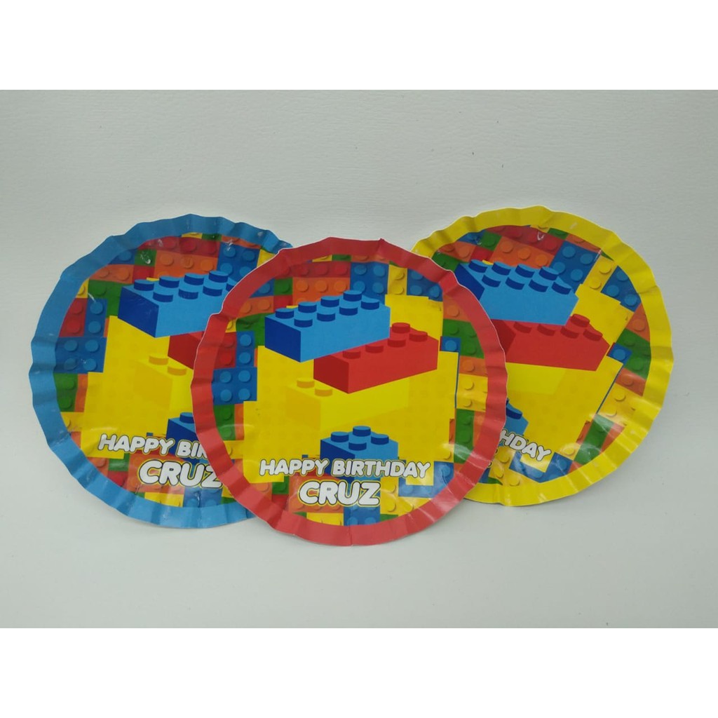 Jual Piring Kertas Lego / Paper Plate Lego | Shopee Indonesia