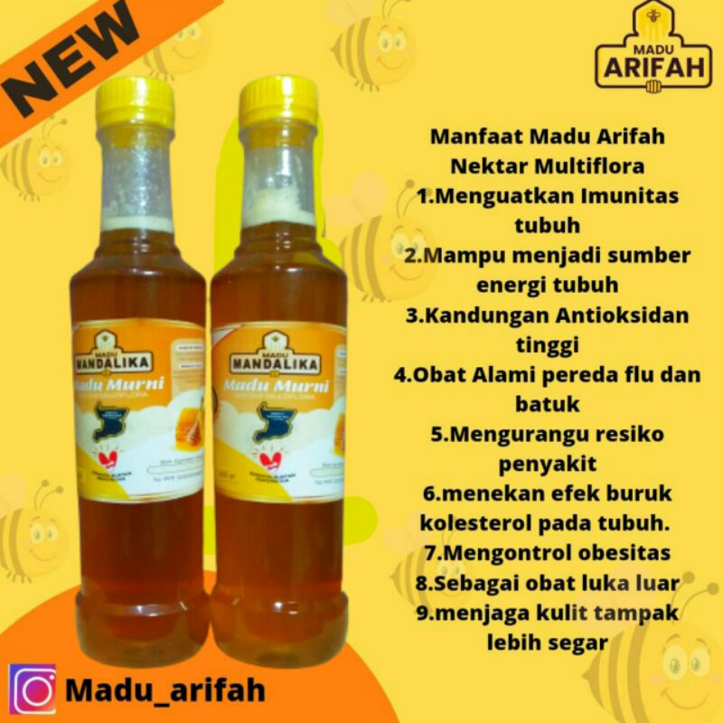 

MADU MURNI ASLI 100% ~ Madu Nektar Multiflora 500gr