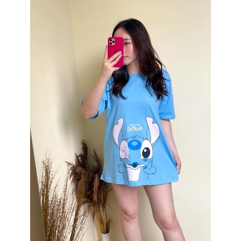 Kaos Oversize Wanita Atasan Wanita Jumbo Bahan Cotton Combed 30s