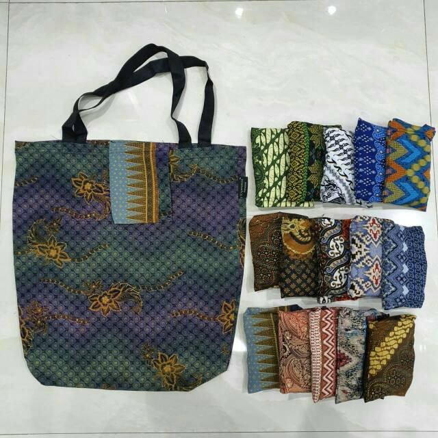 TAS BELANJA TAS LIPAT KANTONG BELANJA SELETING BATIK