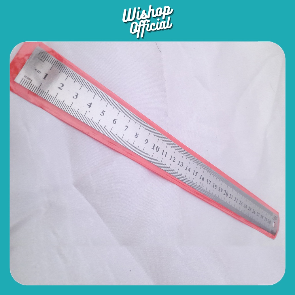 

Penggaris Besi Ruler Stainless Mistar Besi 30 cm pengukur kertas A2 A3 A4 alat tulis sekolah kantor