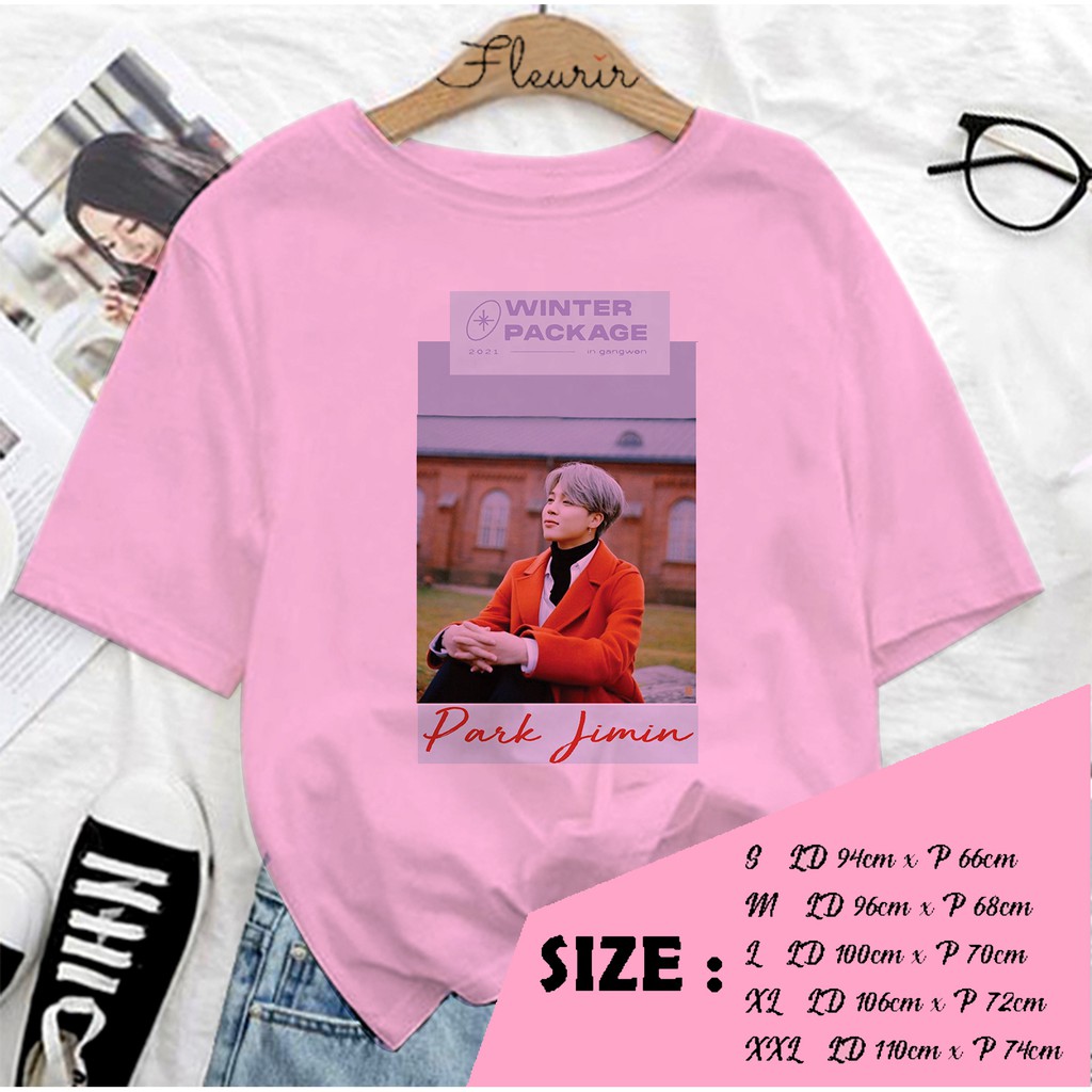 FLEURIR - KAOS JIMIN WINTER  WANITA DEWASA LENGAN PENDEK TEE UNISEX OVERSIZED JUMBO