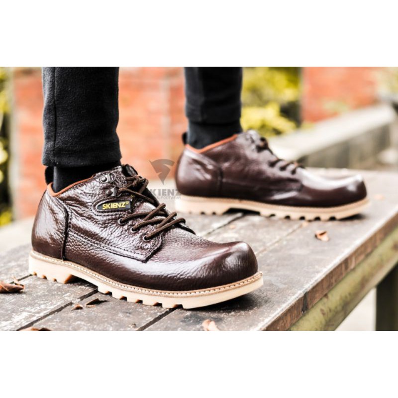 Sepatu kasual pria I Akando NITROGEN original skienz safety kulit