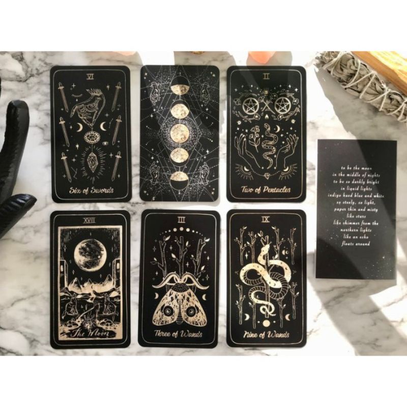 [COD] Free tablecloth| Tarot Card Kartu Tarot Deck Luna Somnia 78 cards with guide book | Anima mundi | The Sasurahibito