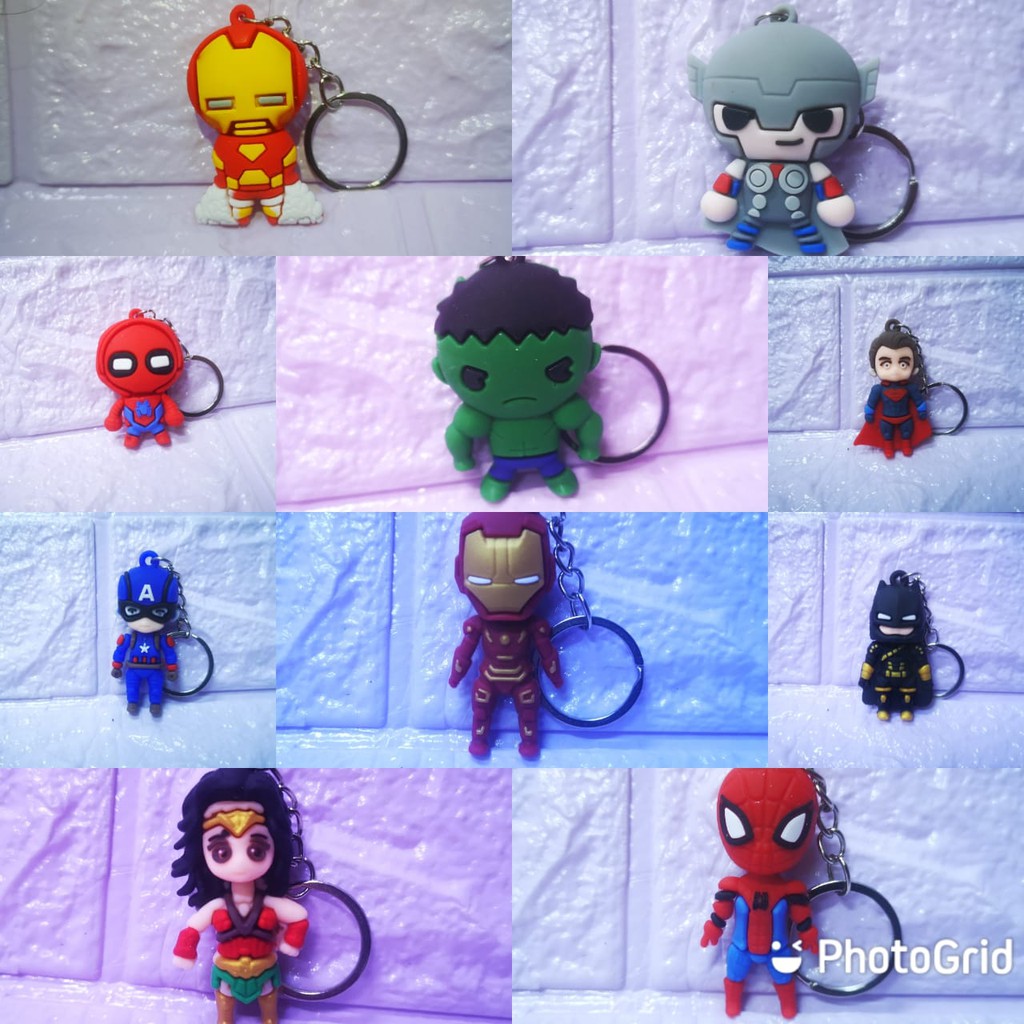 GANTUNGAN KUNCI UNIK KARAKTER /  SUPERHERO MARVEL AVENGERS / GANTUNGAN LUCU-1