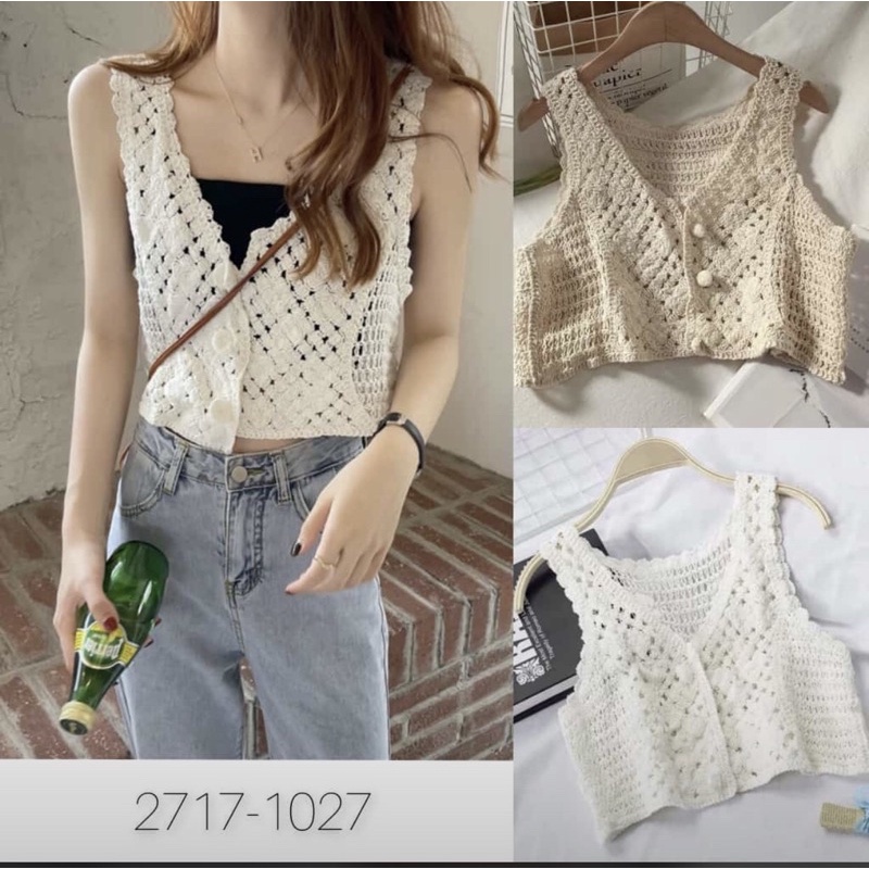 Korean Vest Rajut // Vest Rompi Rajut Korea Import