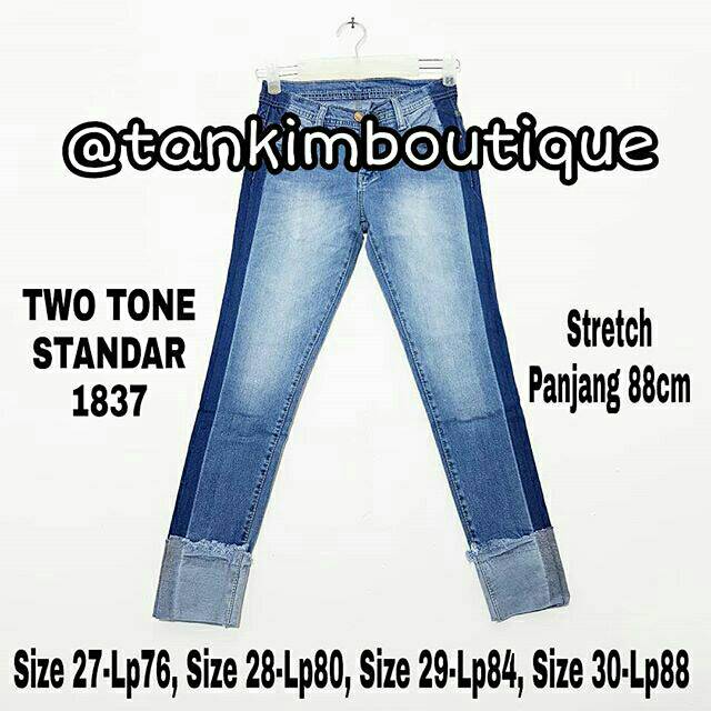 CELANA JEANS WANITA DUA WARNA STANDAR 1837