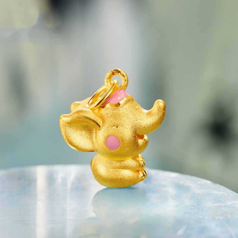 [Ready Stock]Fashion Gold-Plated Cute Dumbo Necklace Cartoon Pendant