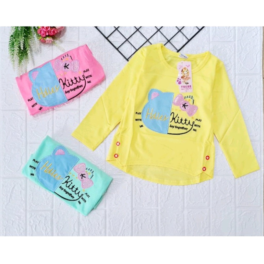 KAOS LENGAN PANJANG/USIA 2 - 5 TAHUN/BAJU LENGAN PANJANG ANAK PEREMPUAN IMPORT/KAOS ANAK