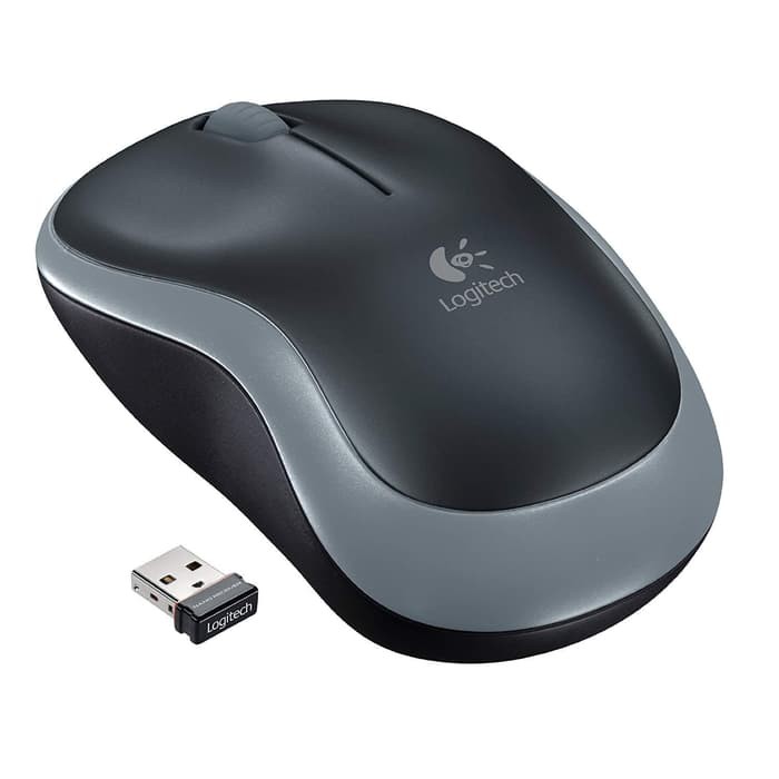 Mouse Logitech Usb Wireless M185 Compact untuk Windows, Mac, ChromeOS Batre Include Plug And Play Original Garansi Resmi