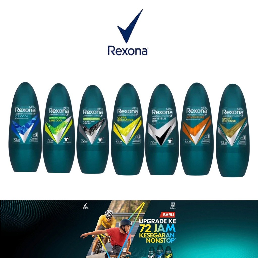 [KEMASAN BARU] REXONA DEODORANT ROLL ON MEN 45ML