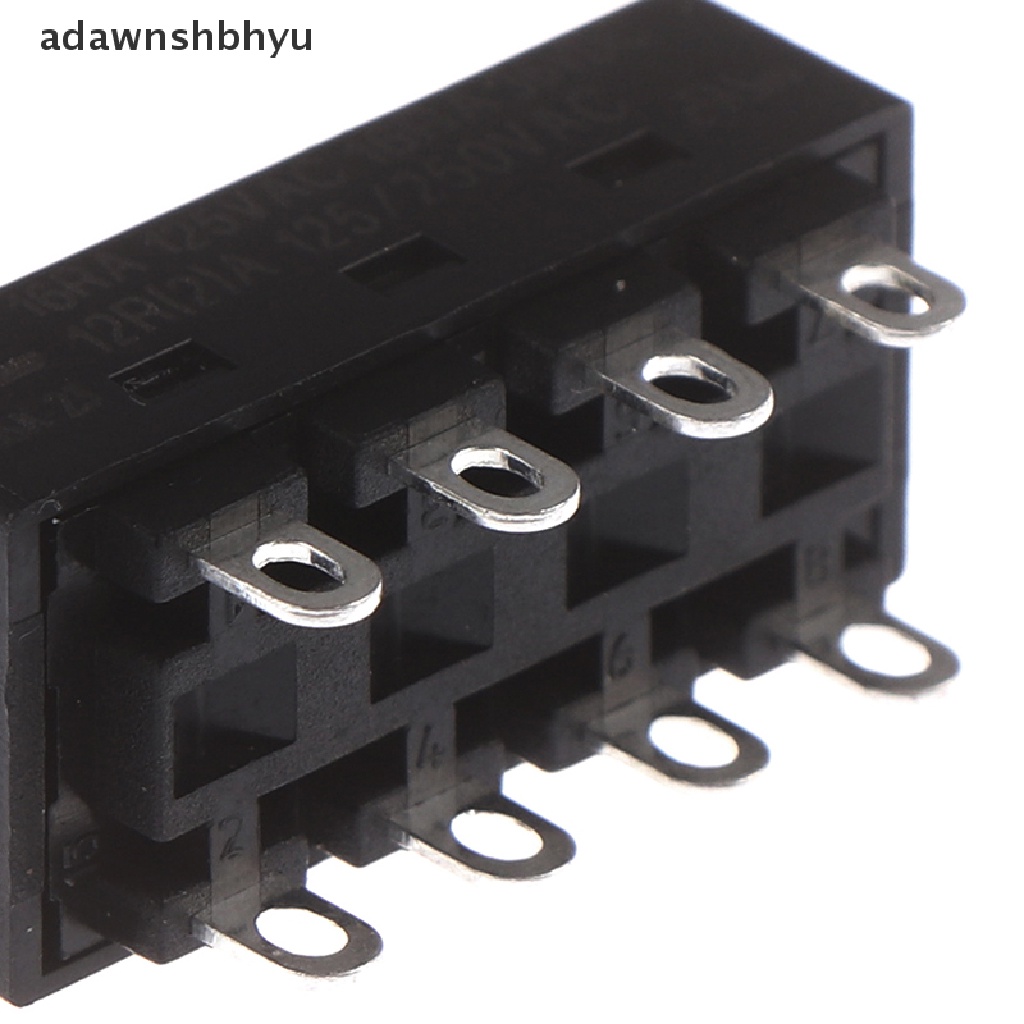 Adawnshbhyu 2pcs 12A 250V 3posisi 8pin Toggle Slide Switch LQ-103H Saklar Pengering Rambut