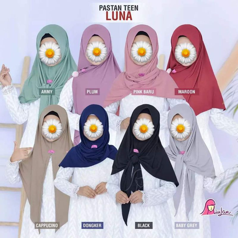 Pasmina Instan LUNA Teen | MiuLan Kids | Pastan Pashmina Instant Jilbab Hijab Kerudung Anak Remaja P