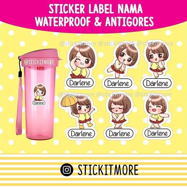 

Sticker Label Nama Waterproof Darlene