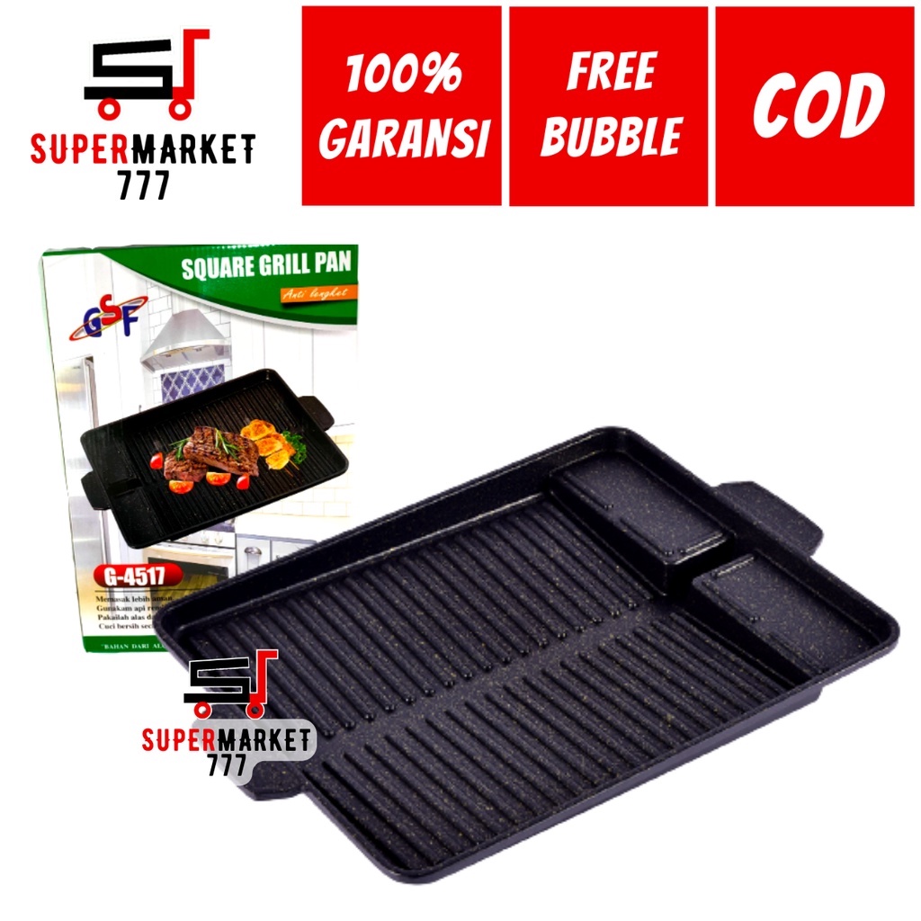 ALAT PANGGANG MULTI GRILL GSF 4517 WAJAN PANGGANG ALAT PEMANGGANG TEFLON PENGGORENGAN ALAT BBQ DAN S
