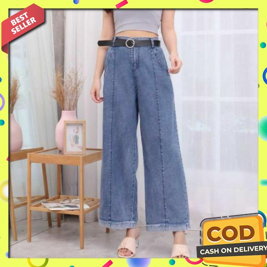 Celana Jeans Kekinian Dewasa Sobek t Panjang Celana Hw Terbaru Ce Fwr - Mirna Kulot