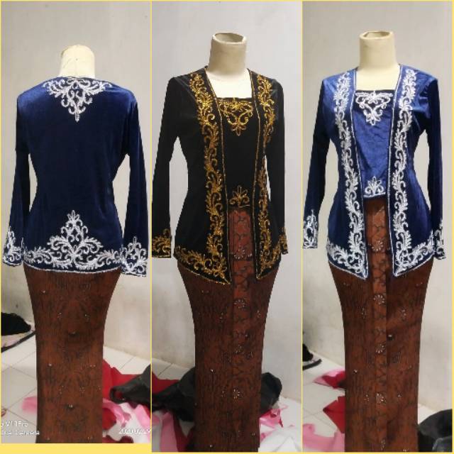 Set Kebaya Bludru Kutu Baru Ukir New Motif Standar Dan Jumbo S M L Xl Xxl Shopee Indonesia 