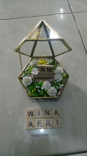Kotak Cincin Terrarium. Ring Bearer. Terrarium. Kotak Cincin Lamaran Seserahan Sangjitp