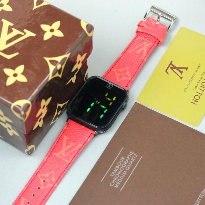 [8 VARIASI] Jam Tangan Wanita LV Touchscreen Body Black Kulit