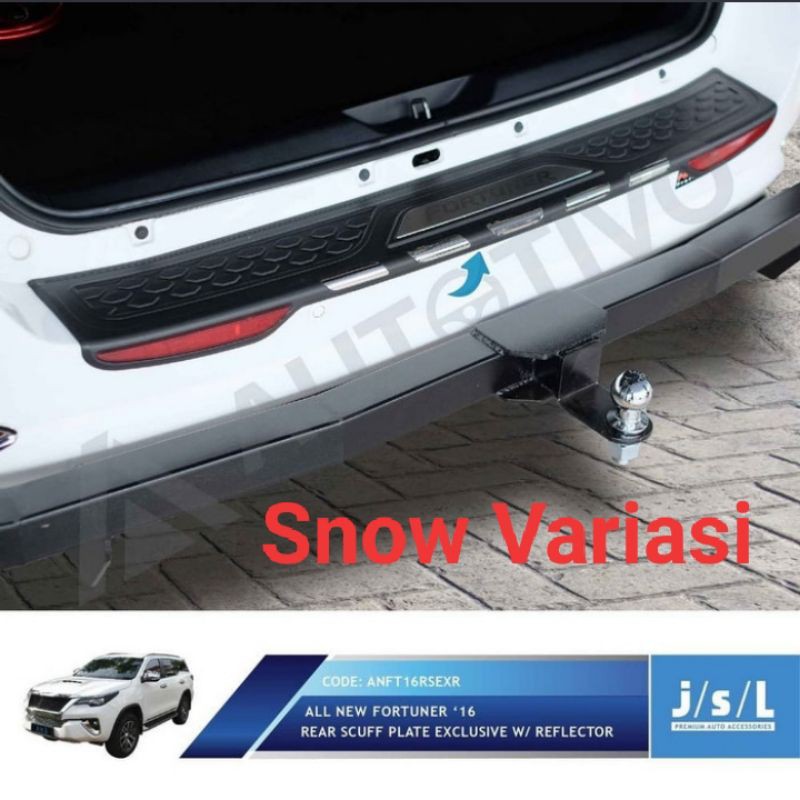 All New Fortuner sillplate belakang rear scuff plate exclusive Black JSL