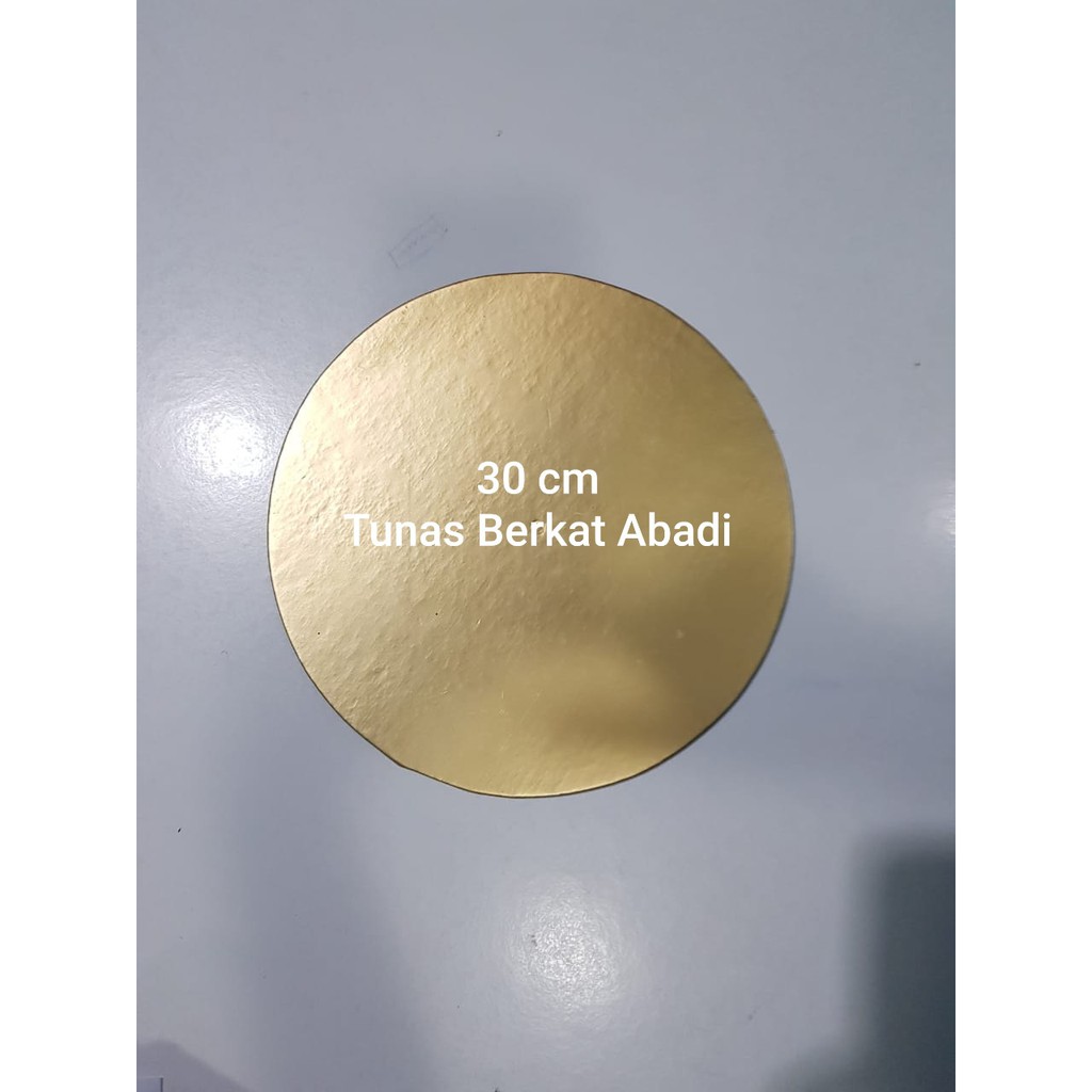 Tatakan kue Gold bulat 30 cm / Greyboard bulat Gold 30 cm @25 pcs