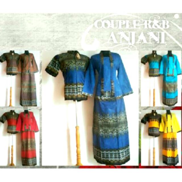 Couple batik R n B Anjani bahan katun motif prada combi embos  exsclusive