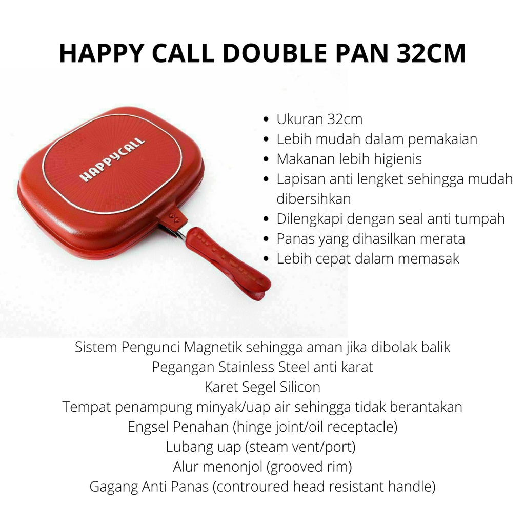 HAPPY CALL PEMANGGANG HAPPY CALL 32 DOUBLE PAN PANGGANGAN HAPPY CALL MULTIFUNGSI PANGGANGAN