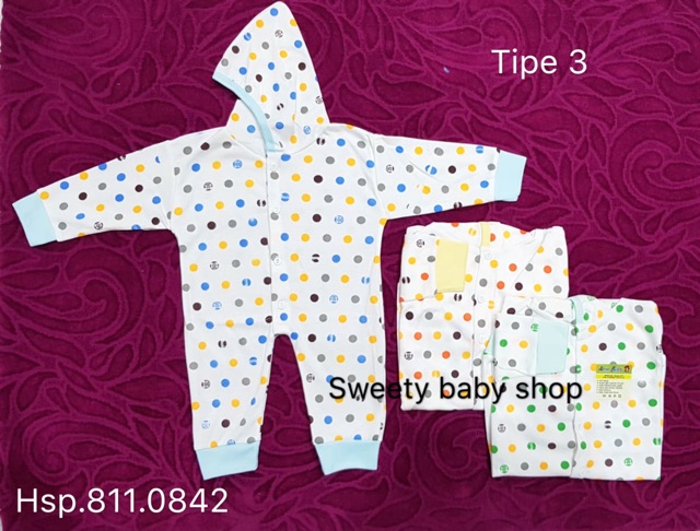 3 PCS Jumper Bayi Terbuka dan Tutup Kaos Kaki / kaki buka polkadot / Jumper bayi newborn Unisex