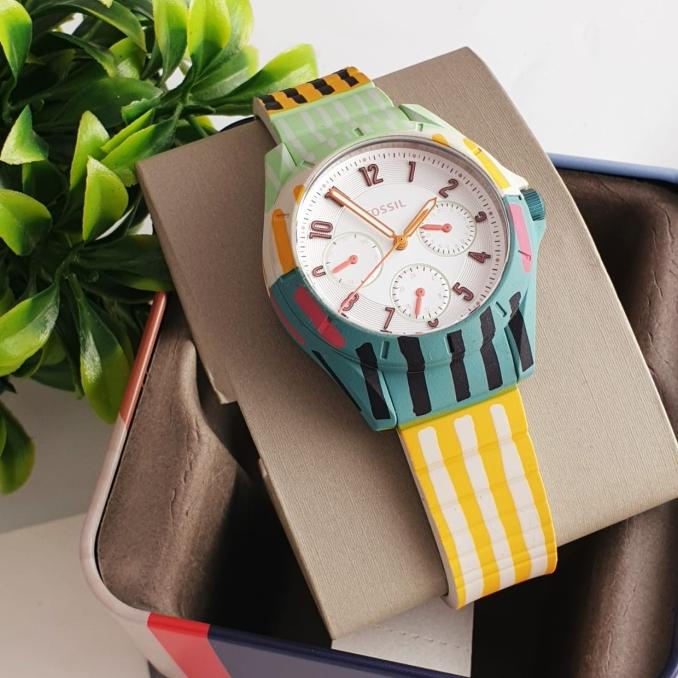 Jam Tangan Wanita Merk Fossil ES 4244 Original Rubber Free Yes barang ada