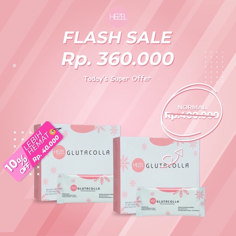 HEZEL COLLAGEN DRINK/ MINUMAN COLLAGEN/ PEMUTIH BADAN/ NOERA COLLAGEN / COLLAGEN GLUTACOLLA