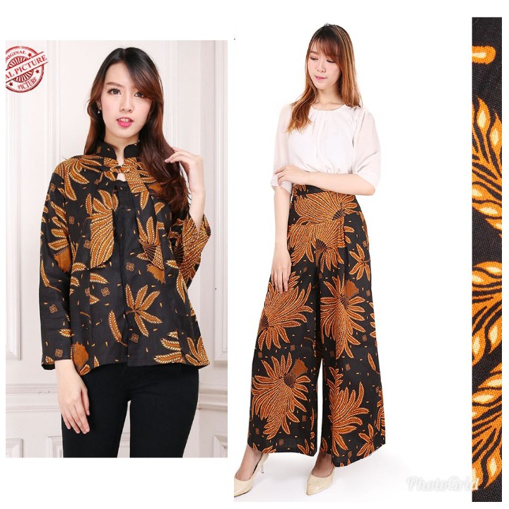 Baju Batik Kemeja Wanita Dan Seluar Wanita